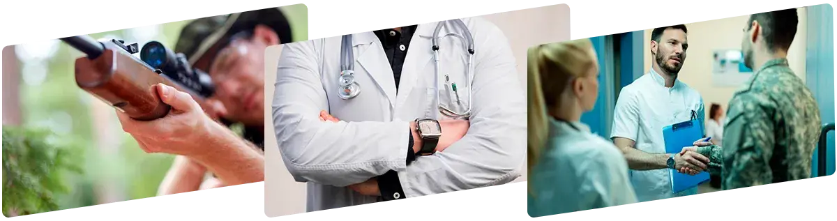 Reconocimiento médico para el permiso de armas en Badalona
